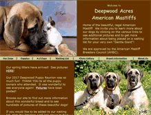 Tablet Screenshot of deepwoodmastiffs.com